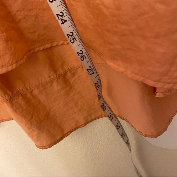 Lane Bryant Hi-Low pull on Coral peach Skirt silky Crinkle lightweight 18-20 New - Picture 5 of 11